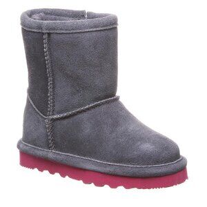 $55 BEARPAW 🐾 Elle Toddler Zipper Suede | Charcoal/Pomberry | 8 Toddler